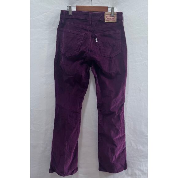 Levi's Pants Womens 27 (29x31) Red 725 High Rise Bootcut Corduroy‎ Jeans Stretch - Picture 2 of 10